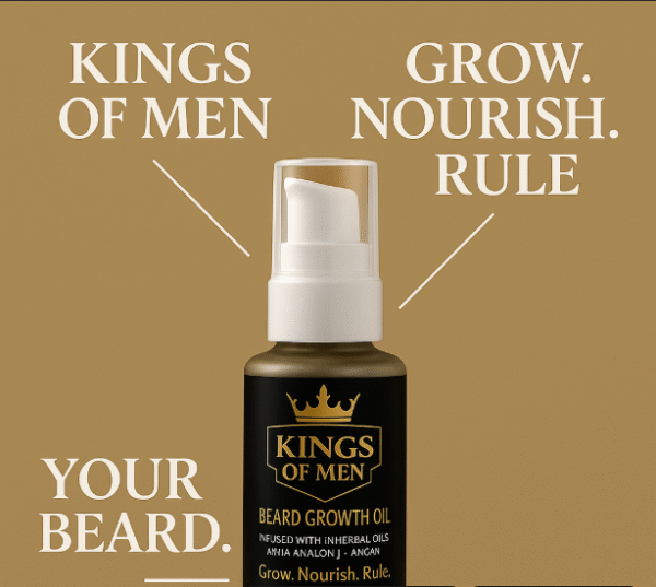 Kings of Men Beard Growth Oil – Premium Natural Formula for Thicker, Fuller Beard - Image 4